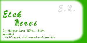 elek merei business card