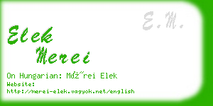 elek merei business card